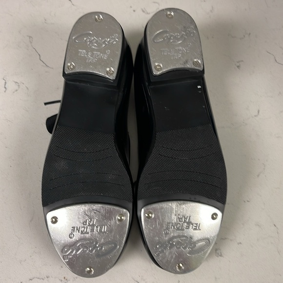 CAPEZIO Jr. Tyette Tap Shoe for Beginners Size 7 1/2 Black Worn 1-2 Times - Picture 10 of 16